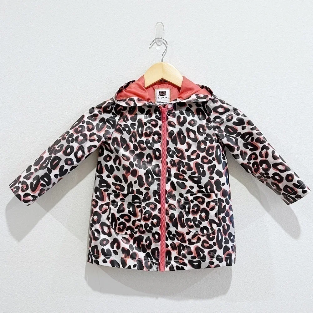 GYMBOREE Animal Print Leopard Rain Jacket XS